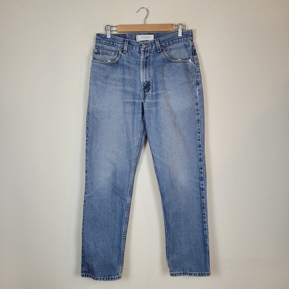VTG Levis 505 Jeans 30x32 Blue Denim Regular Fit Straight Leg Red Tab Classic - Picture 1 of 11